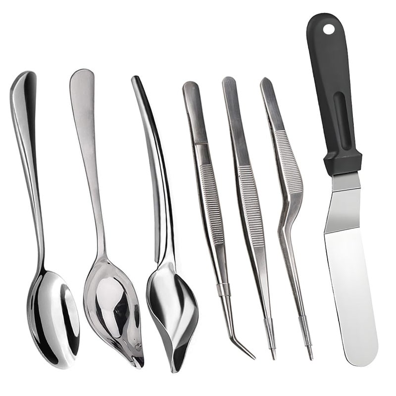 Pinovk 7 Piece Stainless Steel Culinary Specialty Tools Set for Professional Chefs and Home Cooks - Image 1